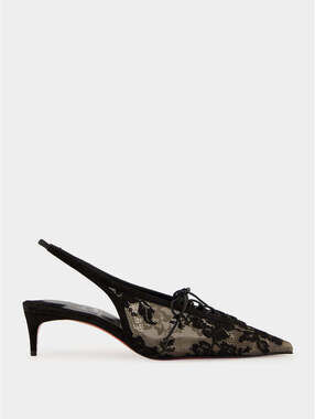 Christian Louboutin KM Lace Slingback(PLEASE REQUEST YOUR SIZE BEFORE PURCHASING